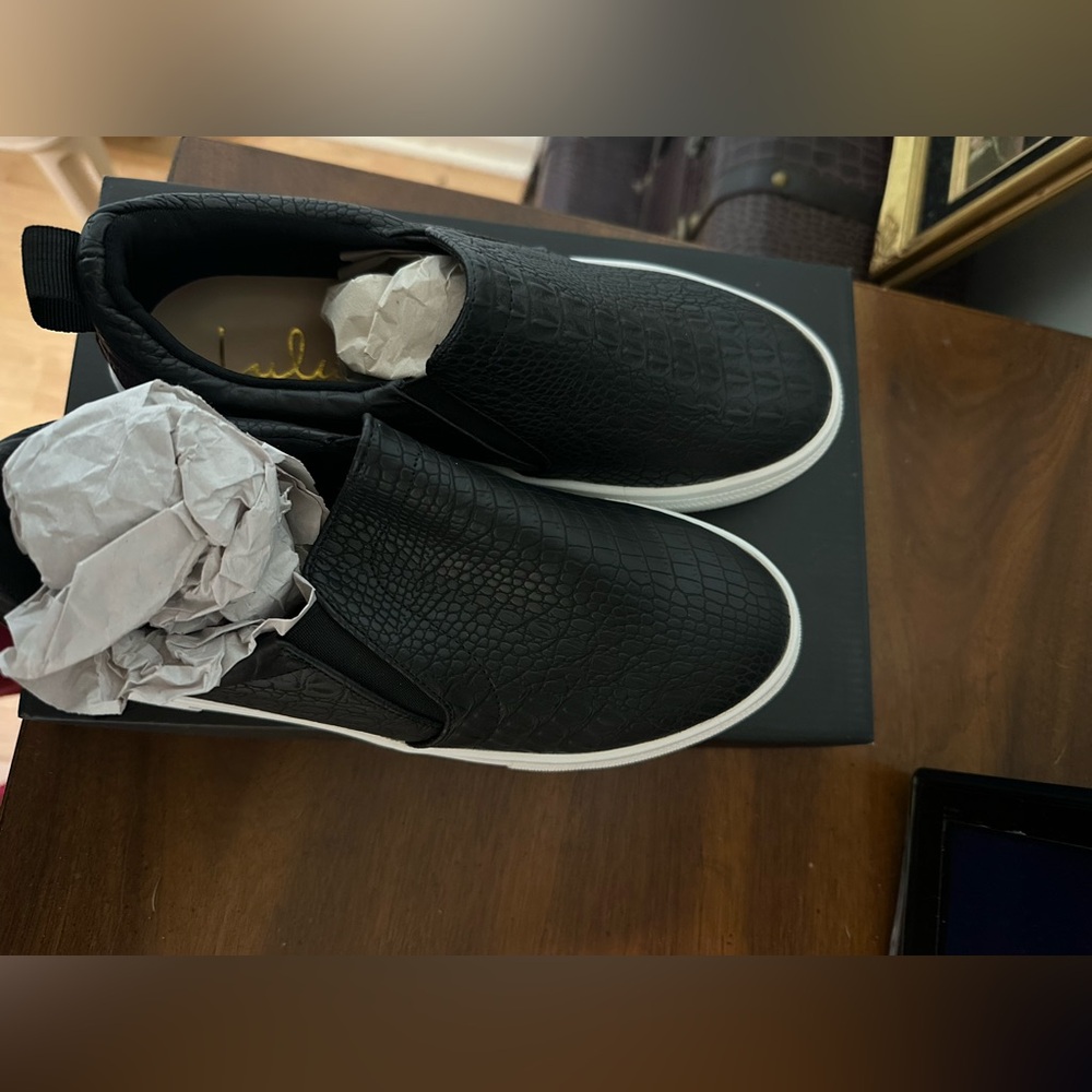Crocodile Embossed Slip Ons